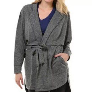 Soybu Placid Herringbone Cardigan Jacket Athleisure Long Yoga Sporty Chic Fall-S